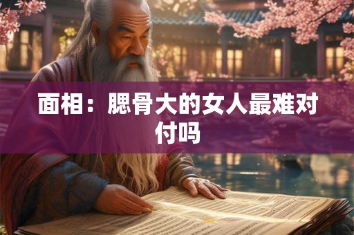 面相：腮骨大的女人最难对付吗