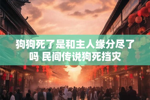 狗狗死了是和主人缘分尽了吗 民间传说狗死挡灾