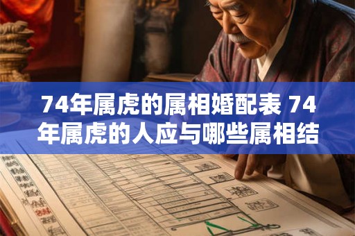 74年属虎的属相婚配表 74年属虎的人应与哪些属相结婚