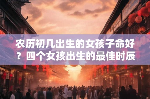 农历初几出生的女孩子命好？四个女孩出生的最佳时辰盘点