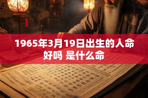 1965年3月19日出生的人命好吗 是什么命