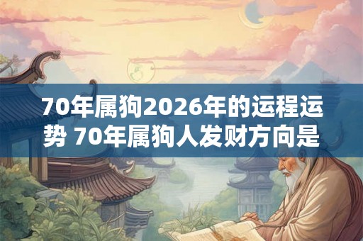 70年属狗2026年的运程运势 70年属狗人发财方向是哪里