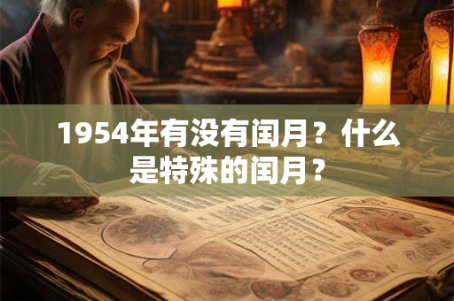 1954年有没有闰月？什么是特殊的闰月？