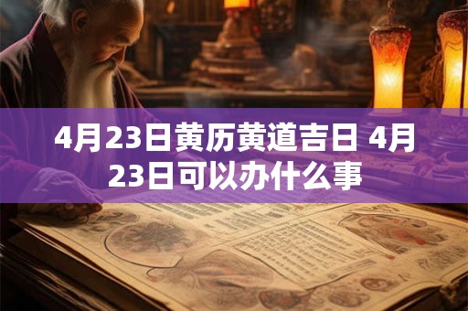 4月23日黄历黄道吉日 4月23日可以办什么事