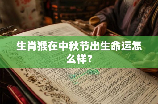 生肖猴在中秋节出生命运怎么样？