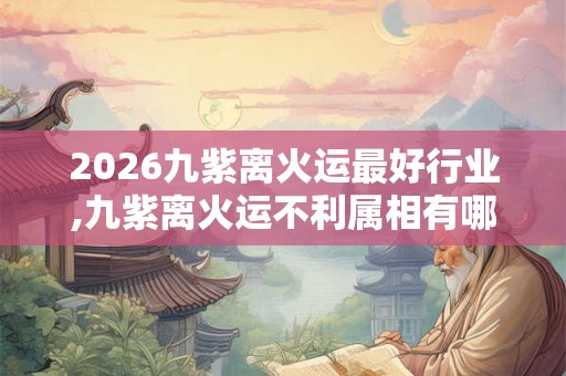 2026九紫离火运最好行业,九紫离火运不利属相有哪些 2026九紫离火运最好行业,九紫离火运不利属相有哪些