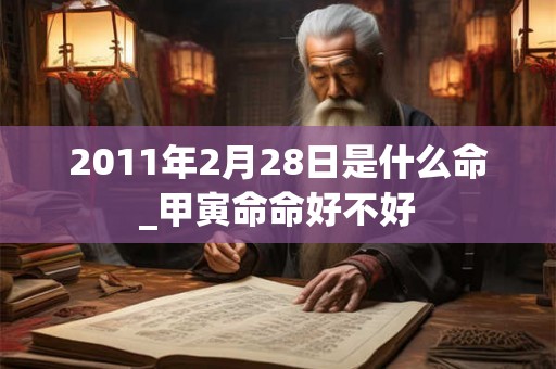 2011年2月28日是什么命_甲寅命命好不好
