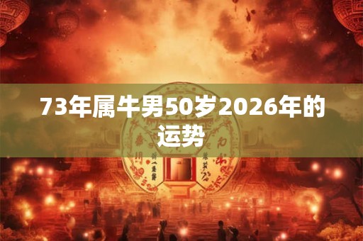 73年属牛男50岁2026年的运势