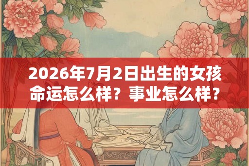 2026年7月2日出生的女孩命运怎么样？事业怎么样？