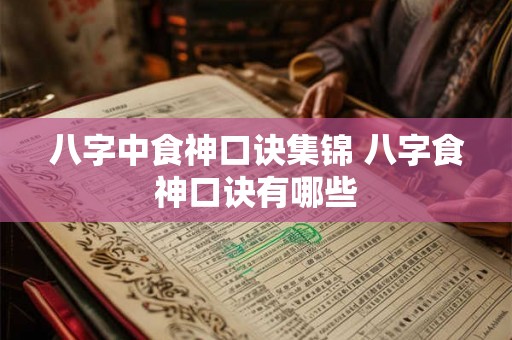 八字中食神口诀集锦 八字食神口诀有哪些
