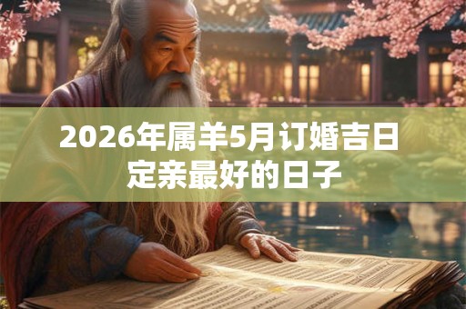 2026年属羊5月订婚吉日 定亲最好的日子