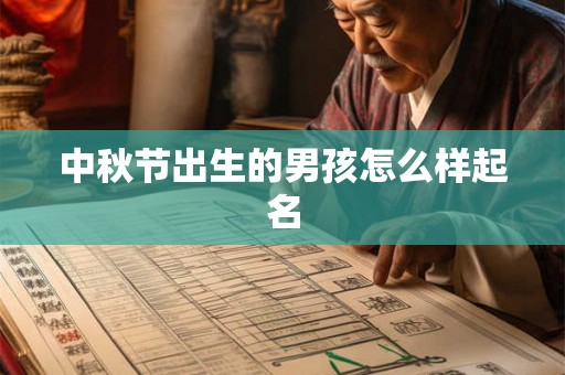 中秋节出生的男孩怎么样起名