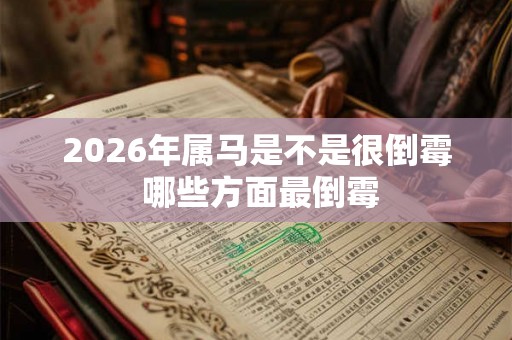 2026年属马是不是很倒霉 哪些方面最倒霉