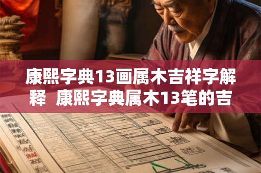 康熙字典13画属木吉祥字解释  康熙字典属木13笔的吉祥字