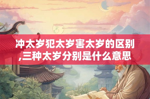 冲太岁犯太岁害太岁的区别,三种太岁分别是什么意思 冲太岁犯太岁害太岁的区别,三种太岁分别是什么意思