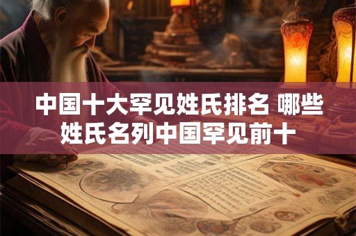 中国十大罕见姓氏排名 哪些姓氏名列中国罕见前十