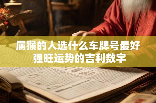 属猴的人选什么车牌号最好 强旺运势的吉利数字