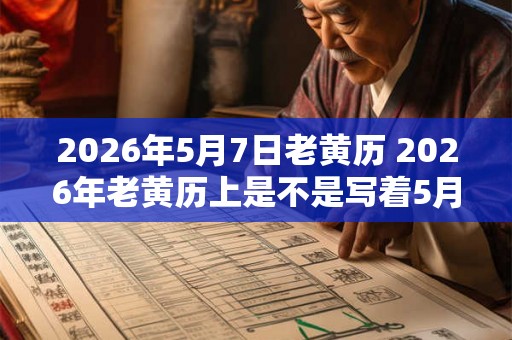 2026年5月7日老黄历 2026年老黄历上是不是写着5月7日宜结婚 2026年5月7日老黄历 2026年老黄历上是不是写着5月7日宜结婚