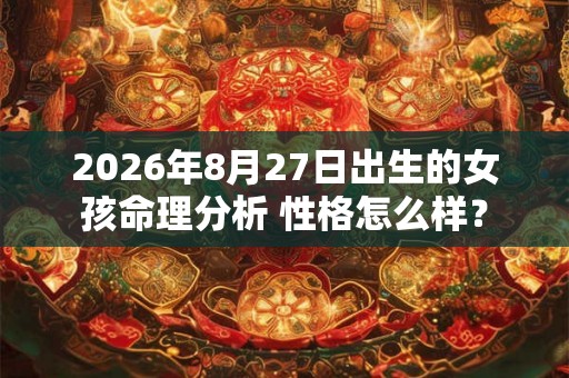 2026年8月27日出生的女孩命理分析 性格怎么样？