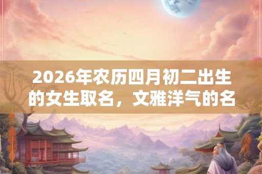 2026年农历四月初二出生的女生取名,文雅洋气的名字精选 2026年农历四月初二出生的女生取名,文雅洋气的名字精选