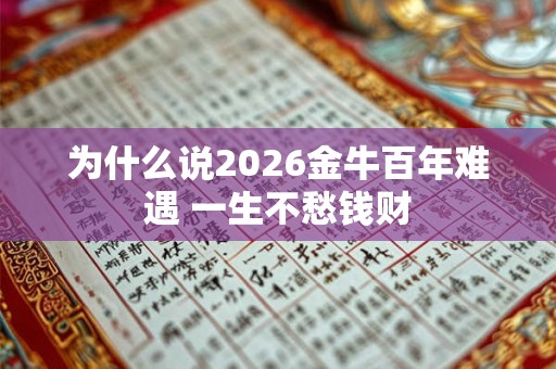 为什么说2026金牛百年难遇 一生不愁钱财