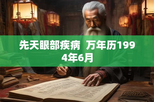 先天眼部疾病  万年历1994年6月