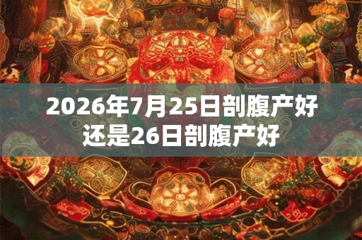 2026年7月25日剖腹产好还是26日剖腹产好 2026年7月25日剖腹产好还是26日剖腹产好