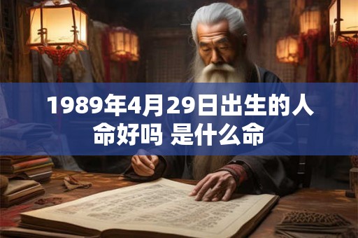 1989年4月29日出生的人命好吗 是什么命