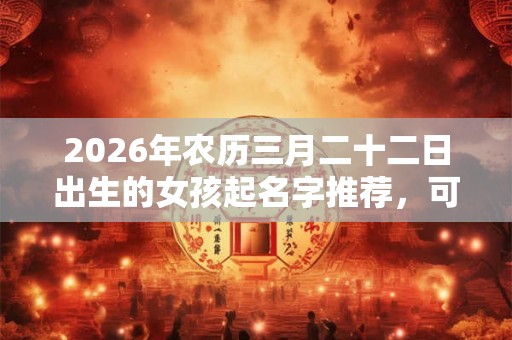 2026年农历三月二十二日出生的女孩起名字推荐,可爱好听的名字精选 2026年农历三月二十二日出生的女孩起名字推荐,可爱好听的名字精选