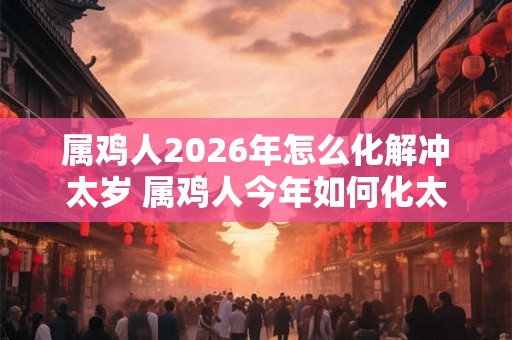 属鸡人2026年怎么化解冲太岁 属鸡人今年如何化太岁