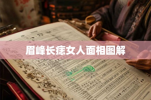 眉峰长痣女人面相图解