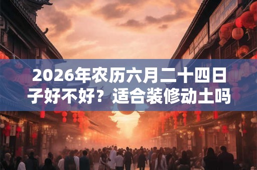 2026年农历六月二十四日子好不好？适合装修动土吗？