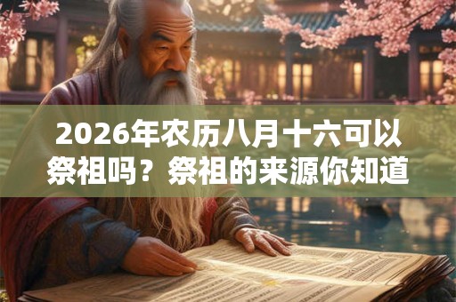 2026年农历八月十六可以祭祖吗?祭祖的来源你知道吗? 2026年农历八月十六可以祭祖吗?祭祖的来源你知道吗?