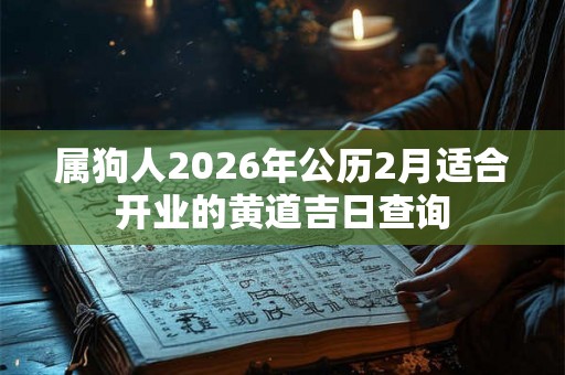 属狗人2026年公历2月适合开业的黄道吉日查询 属狗人2026年公历2月适合开业的黄道吉日查询