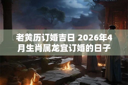 老黄历订婚吉日 2026年4月生肖属龙宜订婚的日子