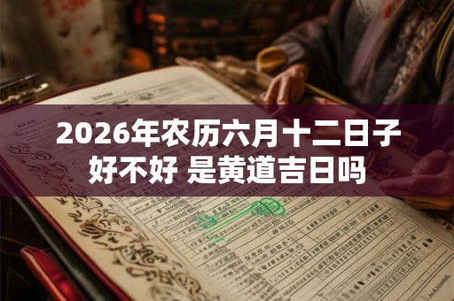 2026年农历六月十二日子好不好 是黄道吉日吗 2026年农历六月十二日子好不好 是黄道吉日吗