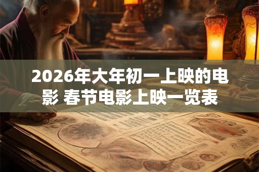 2026年大年初一上映的电影 春节电影上映一览表