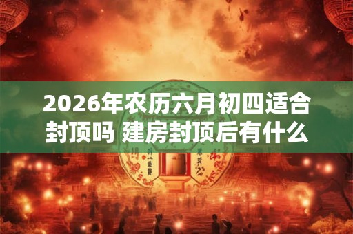 2026年农历六月初四适合封顶吗 建房封顶后有什么讲究