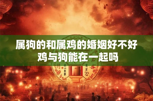 属狗的和属鸡的婚姻好不好 鸡与狗能在一起吗