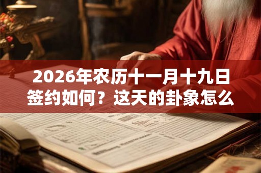 2026年农历十一月十九日签约如何?这天的卦象怎么样? 2026年农历十一月十九日签约如何?这天的卦象怎么样?