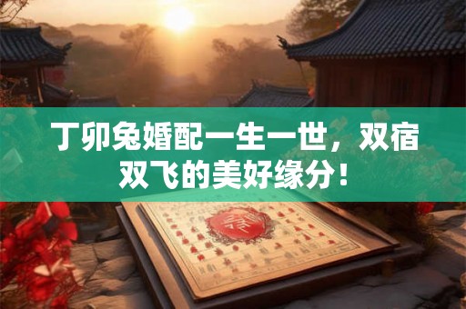 丁卯兔婚配一生一世，双宿双飞的美好缘分！