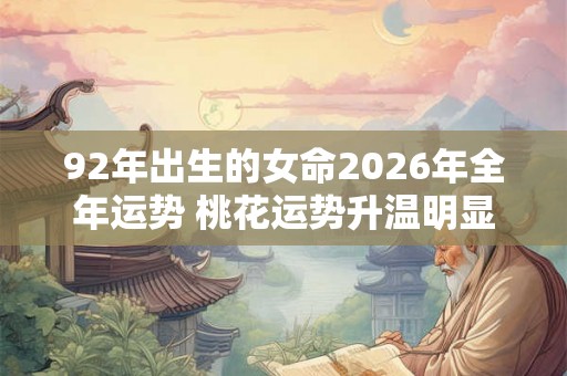 92年出生的女命2026年全年运势 桃花运势升温明显