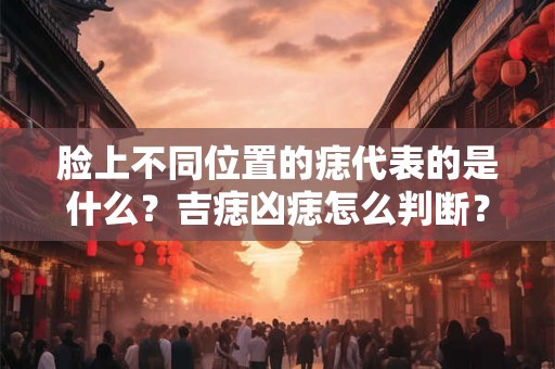 脸上不同位置的痣代表的是什么？吉痣凶痣怎么判断？