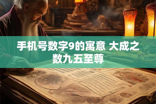 手机号数字9的寓意 大成之数九五至尊 手机号数字9的寓意 大成之数九五至尊