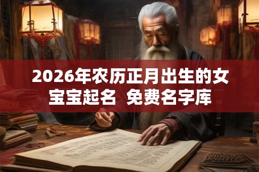 2026年农历正月出生的女宝宝起名 免费名字库 2026年农历正月出生的女宝宝起名 免费名字库