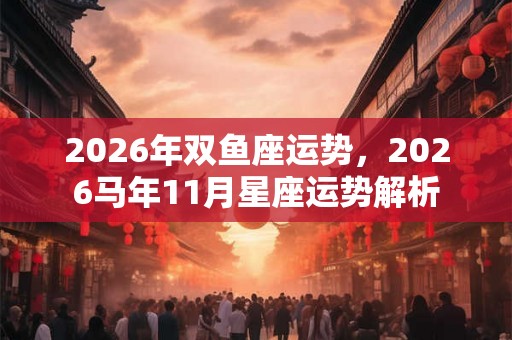 2026年双鱼座运势，2026马年11月星座运势解析