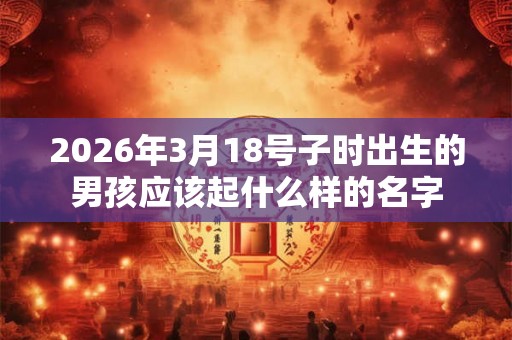 2026年3月18号子时出生的男孩应该起什么样的名字 2026年3月18号子时出生的男孩应该起什么样的名字