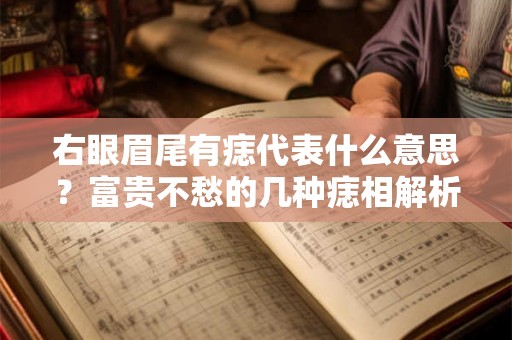右眼眉尾有痣代表什么意思？富贵不愁的几种痣相解析！