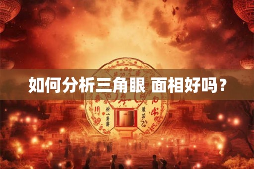 如何分析三角眼 面相好吗？