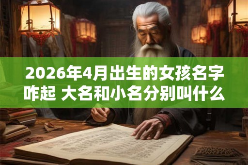 2026年4月出生的女孩名字咋起 大名和小名分别叫什么好